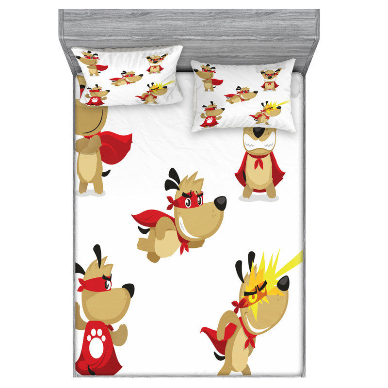 Microfiber Sheet Set, Queen Sheet Set with Fitted Sheet