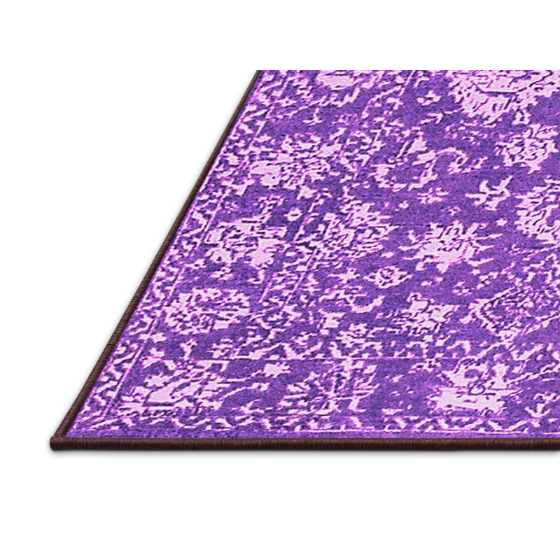 Tapis rose Mid-Century Modern, Tapis de couloir 2 pi x 5 pi