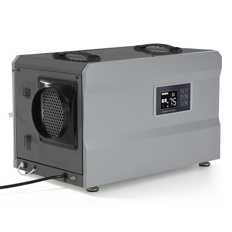 145 Pints/Day 1,600 Sq. Ft Commercial Dehumidifier – Built-In Pump, Dual Drain Hoses, Auto Defrost & Overheat Protection
