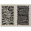 Abstrait botanique noir abstrait floral botanique - ensemble de 2 impressions-92285196-119460607-92285192