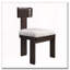 Ensemble de 2 chaises de salle à manger rembourrées en tissu avec pieds gris en bois d'hévéa brun foncé-121087032