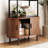 Nataysha 4-Tier Bookcase with Sliding Door-835574158