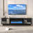 80" Tv Stand With 36" Inch Electric Fireplace Up To 90" Tvs, Led Light Entertainment Center With Two Large-capacity Glass Cabinets-1279873748-1291374272