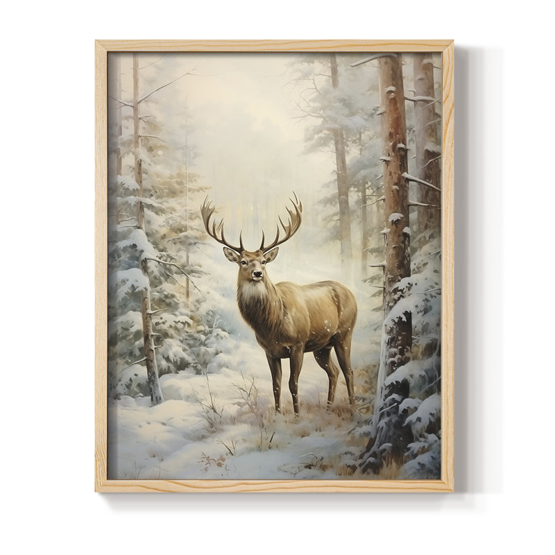 «Christmas Holiday Art DCL XXX», reproduction d'art encadrée - bois massif, H 21 po x l 17 po, Naturel