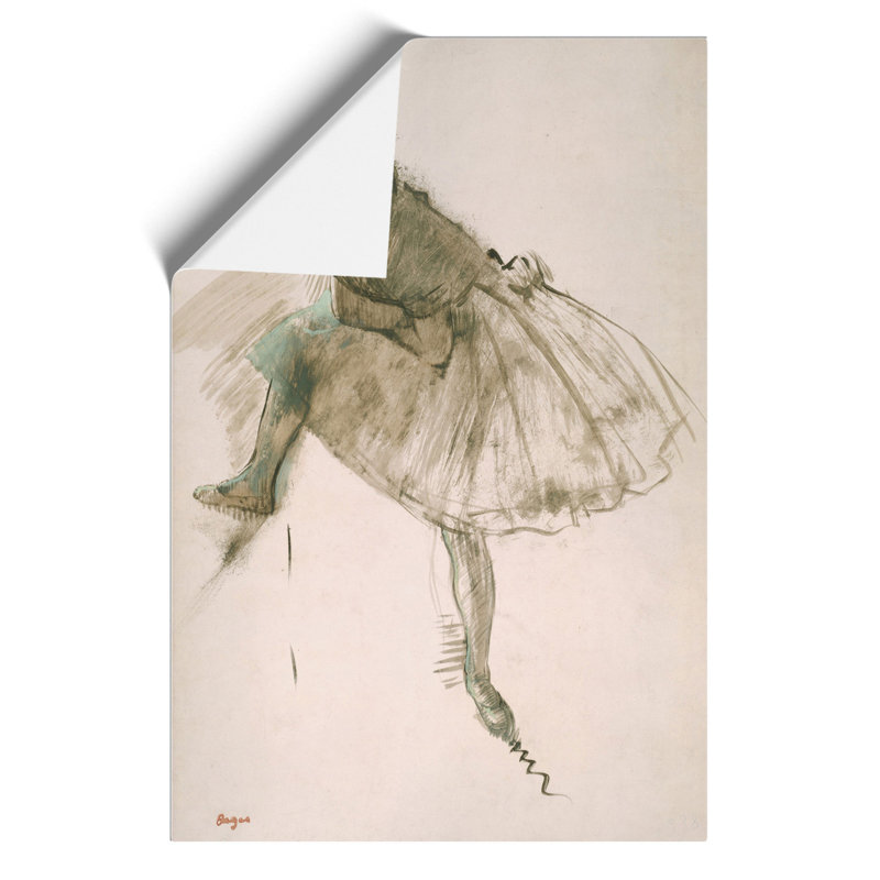 Study Of A Ballet Ballerina Dancer Vol.2 by Edgar Degas - No Frame Print, 59cm H x 42cm W x 0.1cm D