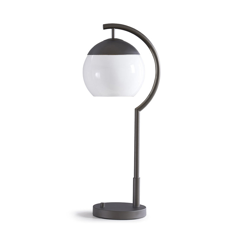 Tenlie 26.5" H Table Lamp, White, Dark Bronze