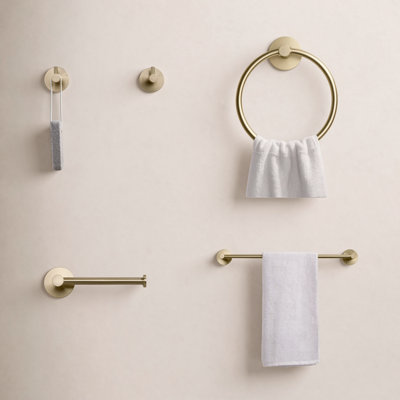 Circular 5-Piece Bathroom Hardware Set