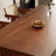Nut-brown Rectangular Solid Wood Dining Table-1148681794