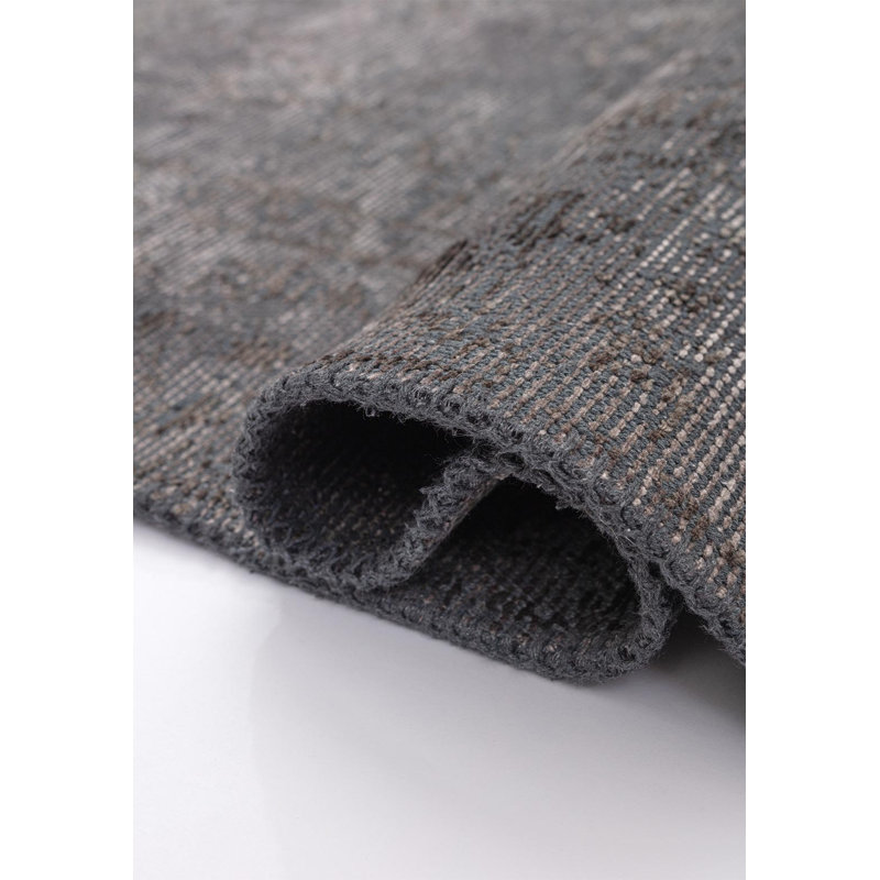 Rapture Abstract Area Rug in Gray, Rectangle 9' x 12'