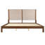 Structure de lit de qualité supérieure en bois massif de qualité supérieure avec tête de lit, couleur noyer, capacité de 600 lb, pour chambre à coucher moderne, aucun sommier requis, convient à tous les matelas-442950319-442950317