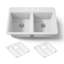 Riverby 33 In. Top-Mount Double-Bowl Kitchen Sink-1035019176-1017940968-1017940970