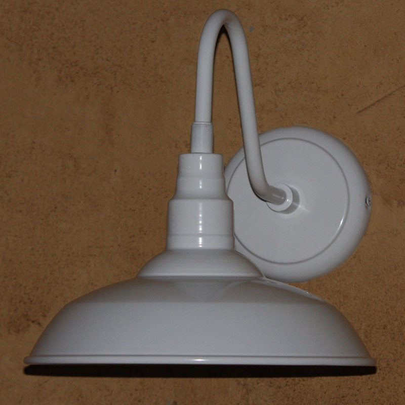 Luminaire de grange d'extérieur 15 po Ellesef, Blanc