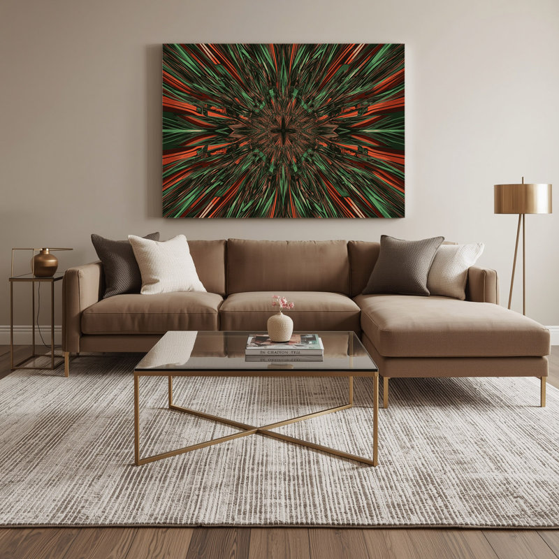 Art mural sur toile brun op Op 34, H 11 po x l 14 po