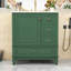 Meuble-lavabo simple autoportant élégant avec lavabo en céramique, porte à fermeture en douceur et grand espace de rangement-745721007-745721002