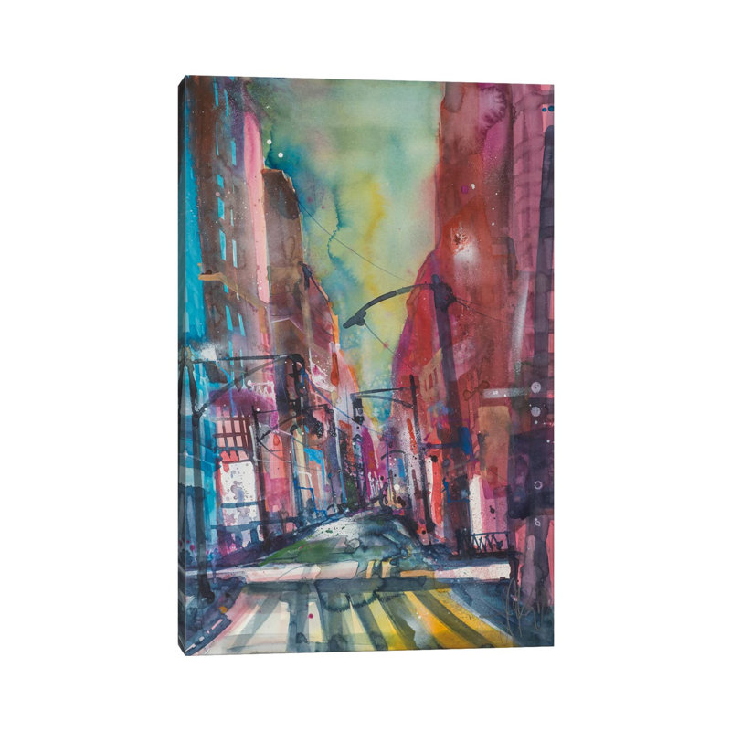 New York Aquarel I by Andreas Mattern - Wrapped Canvas Painting, 20.32 cm H x 30.48 cm W