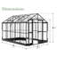  Serre de Grower's Haven AMERLIFE - Serre d'extérieur en polycarbonate d'aluminium avec ventilation et gouttière, portes doubles avec crochet, serre pour l'extérieur, la cour et le jardin-100134483-100134484