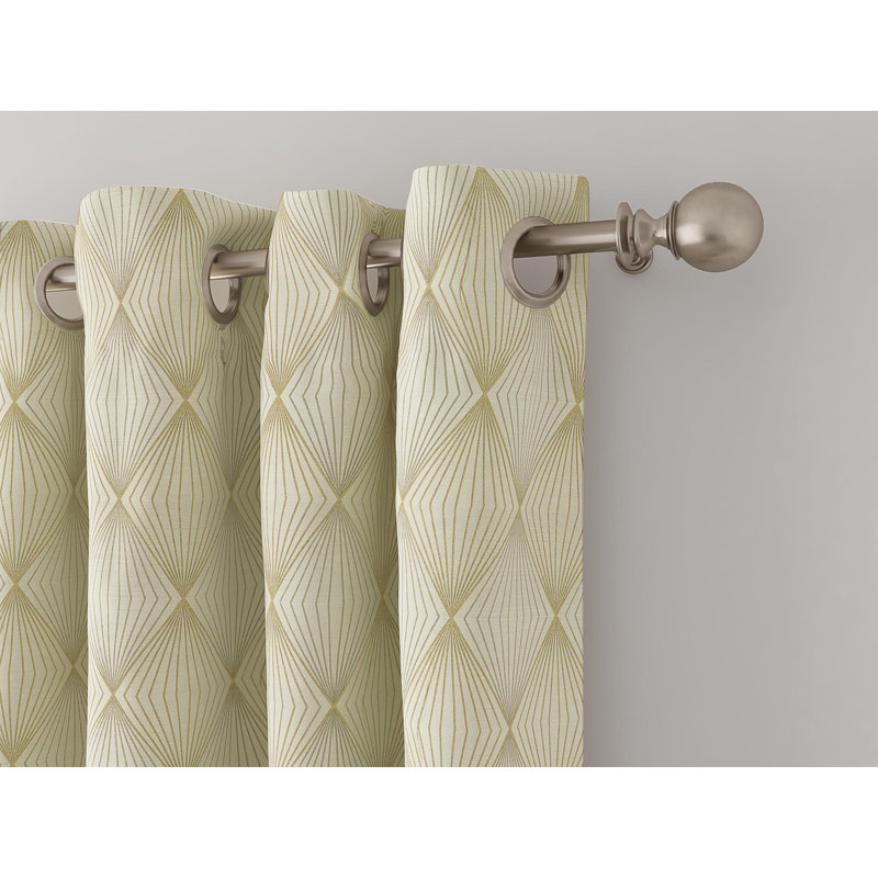 Paire de rideaux obscurcissant avec œillets Jacquard, Crème