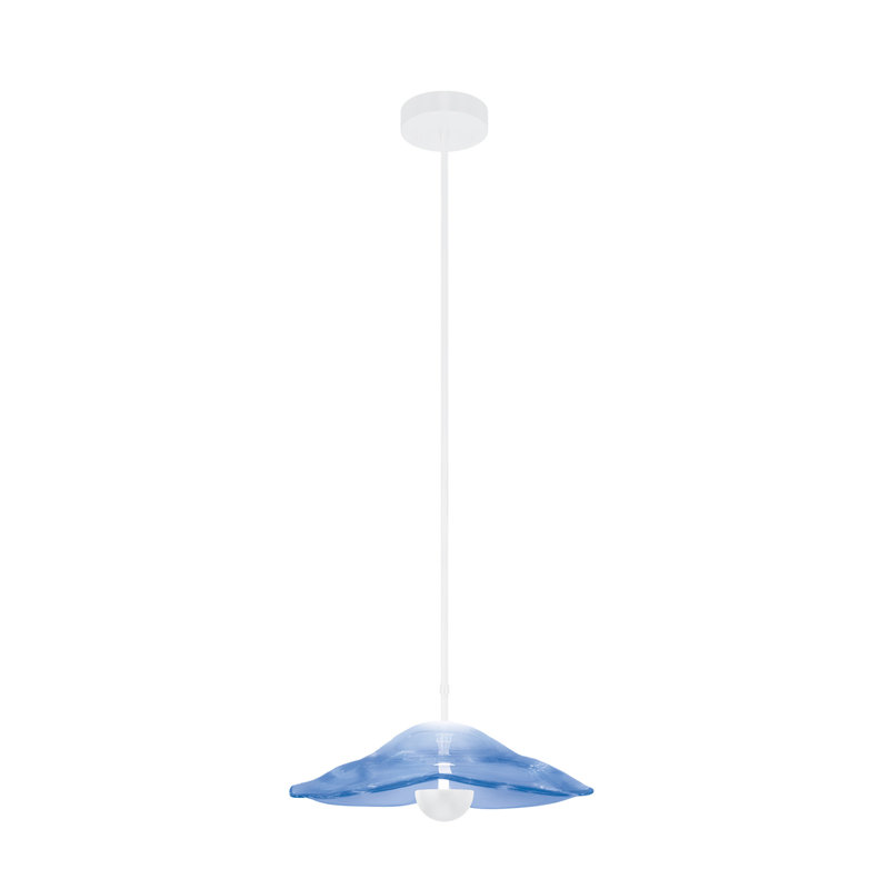 Embark 1 - Light LED Pendant, Blue, 78.25" H x 16" W x 16" D, White Lacquer