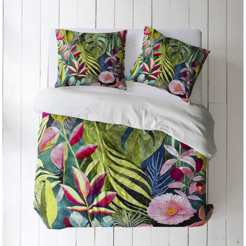 Modern & Contemporary Polyester Duvet Cover, Twin Duvet Cover + 1 Queen Sham