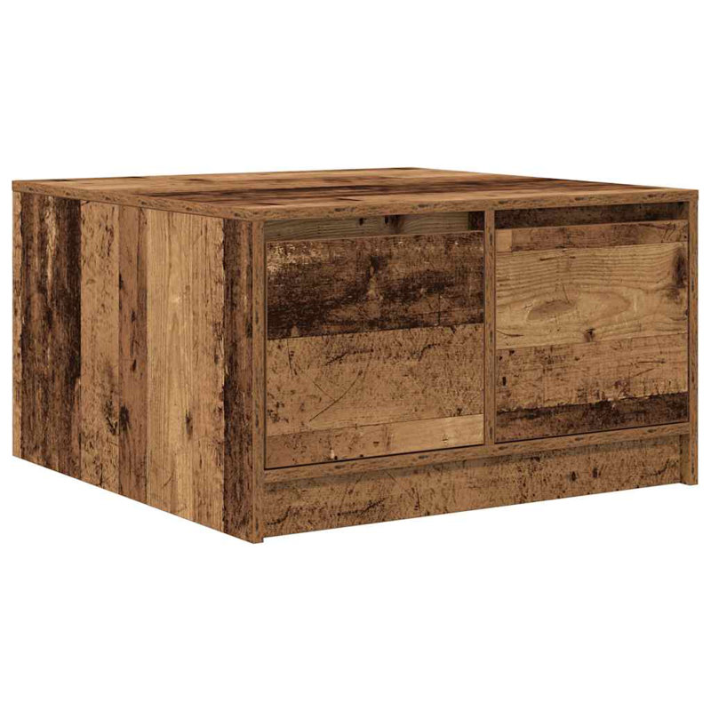 Coffee Table with Storage, 40" H x 70.5" L x 70" W, Old Wood