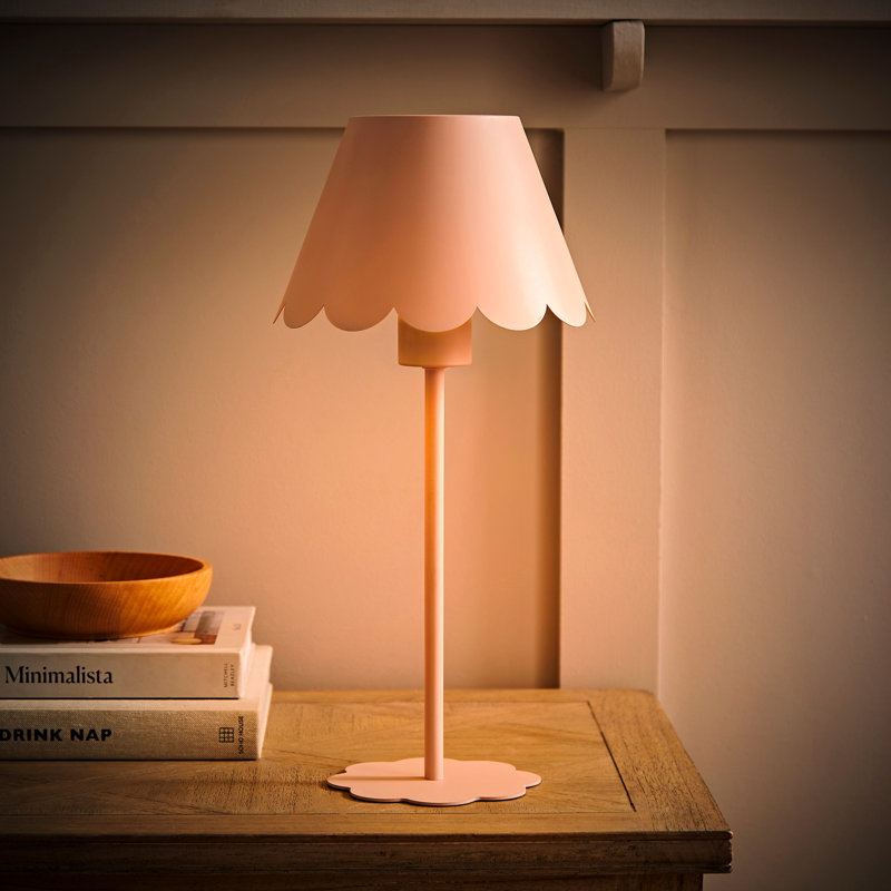 Deborha Metal Table Lamp, Pink, Pink