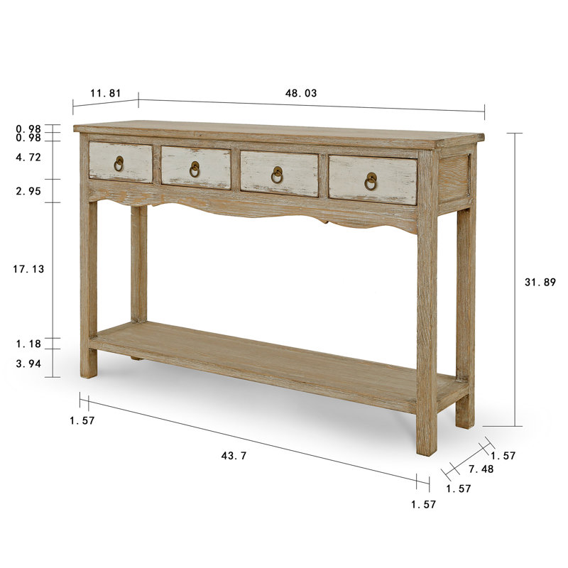 48'' W Solid Wood Console Table