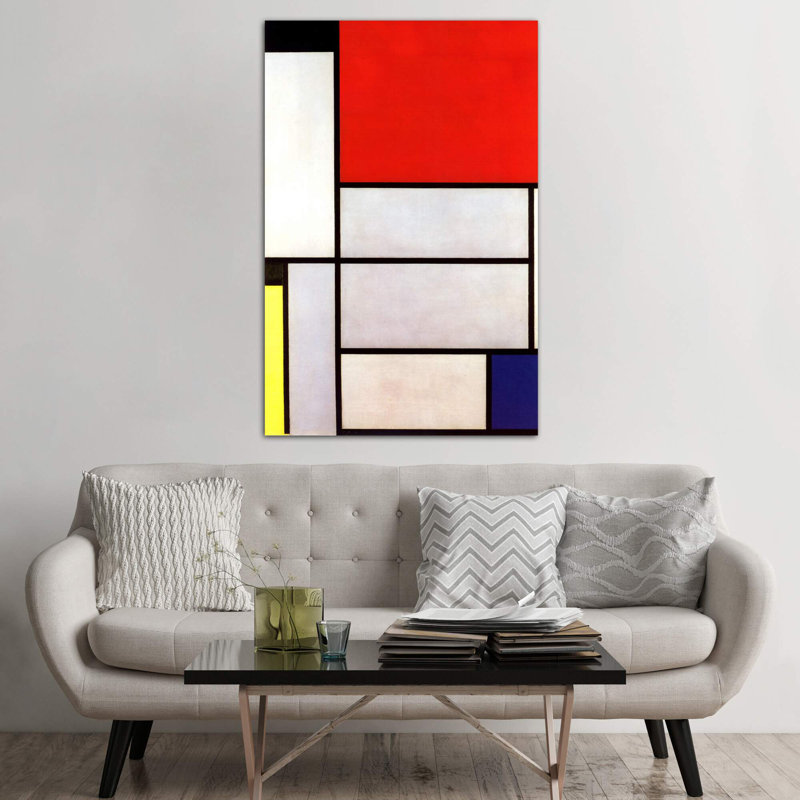 Tableau L, 1921 by Piet Mondrian - Print on Canvas, Wrapped Canvas, 66.04 cm H x 45.72 cm W x 1.91 cm D