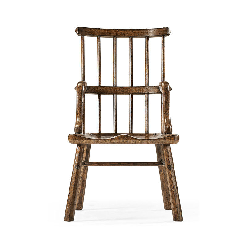 Sherwood Oak Solid Wood Dining Chair, Tudor Oak Dark Brown