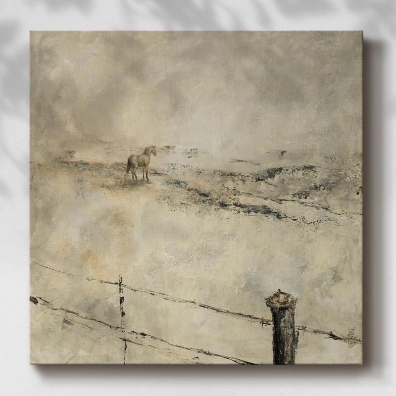 Vauge Fence-Gallery Wrapped Canvas, 24" H x 24" W x 1.5" D