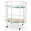 Trolley Bahamas Piano White Finish Natural Cane