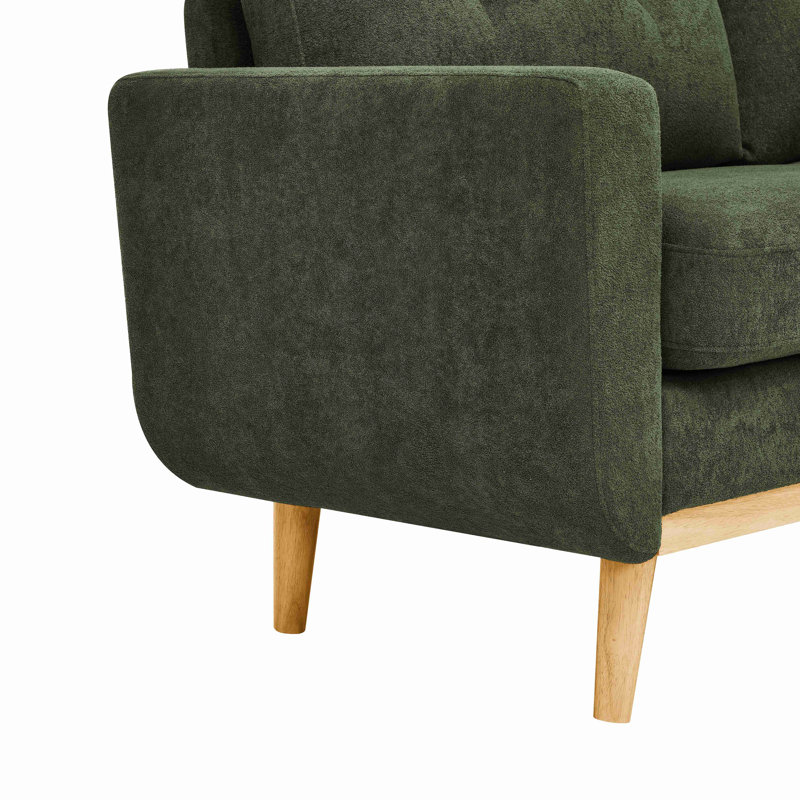 Canapé rembourré Mid-Century, Antique Green
