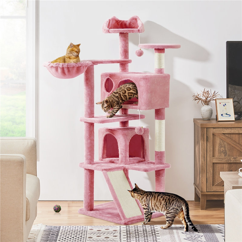 Arbre à chat 57,5 po Topeka, Rose