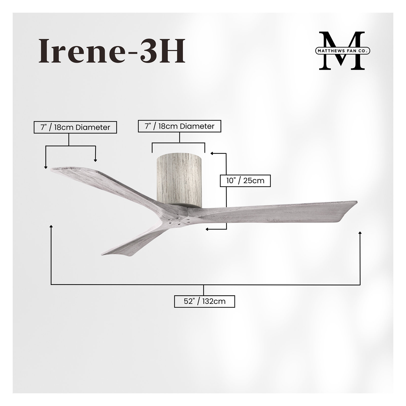 Olivier 3 Blade Ceiling Fan, Barn Wood Tone, Barn Wood Tone, 52"