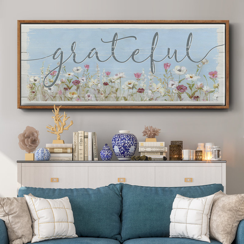 «Bloomin Around Grateful», toile encadrée, H 8 po x l 20 po