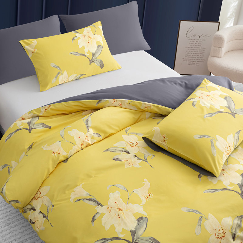Premium Duvet Cover Set Double Brushed Microfiber Reversible With Zipper Closure & Corner Ties