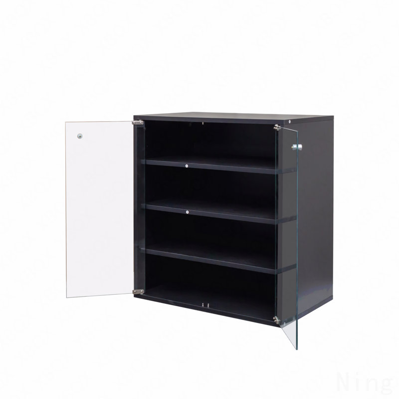 Armoire de rangement à chaussures en verre avec porte en verre