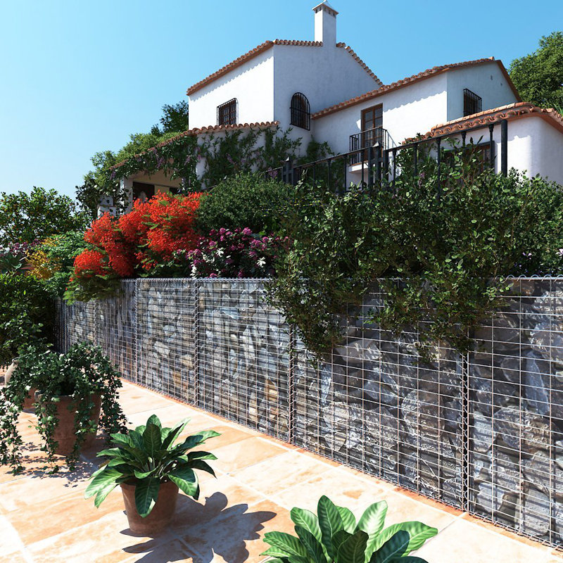 Gisla 81.28cm H x 99.06cm W Grey Metal Wire/Mesh Fence