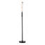 Lampe sur pied à DEL Glissade - abat-jour en verre transparent-416770663