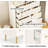 44" White Farmhouse 5-Drawer Dresser with Bar Handles