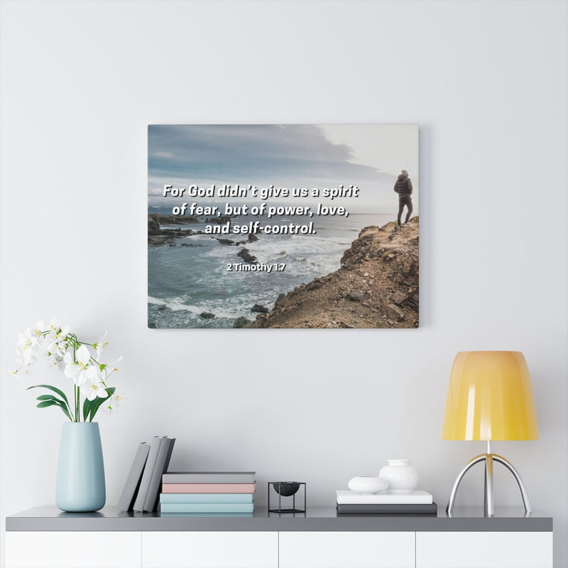 Sound Mind 2 Timothy 1:7 - Wrapped Canvas Print, 28cm H x 36cm W