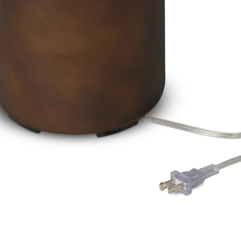 Luther Traditional Floor Lamp, Rust, Rust/Yellow