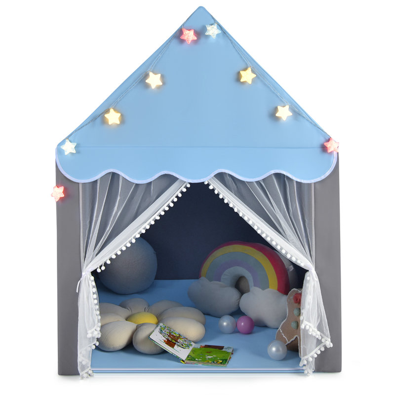 Lavonia Zoomie Kids 121cm W x 105cm D Indoor Plastic Playhouse, Blue