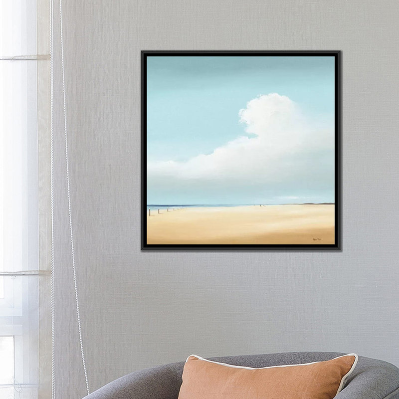 «Walking I», reproduction sur toile, H 18 po x l 18 po x P 1,5 po, Toile avec cadre flottant noir, Pas de tapis