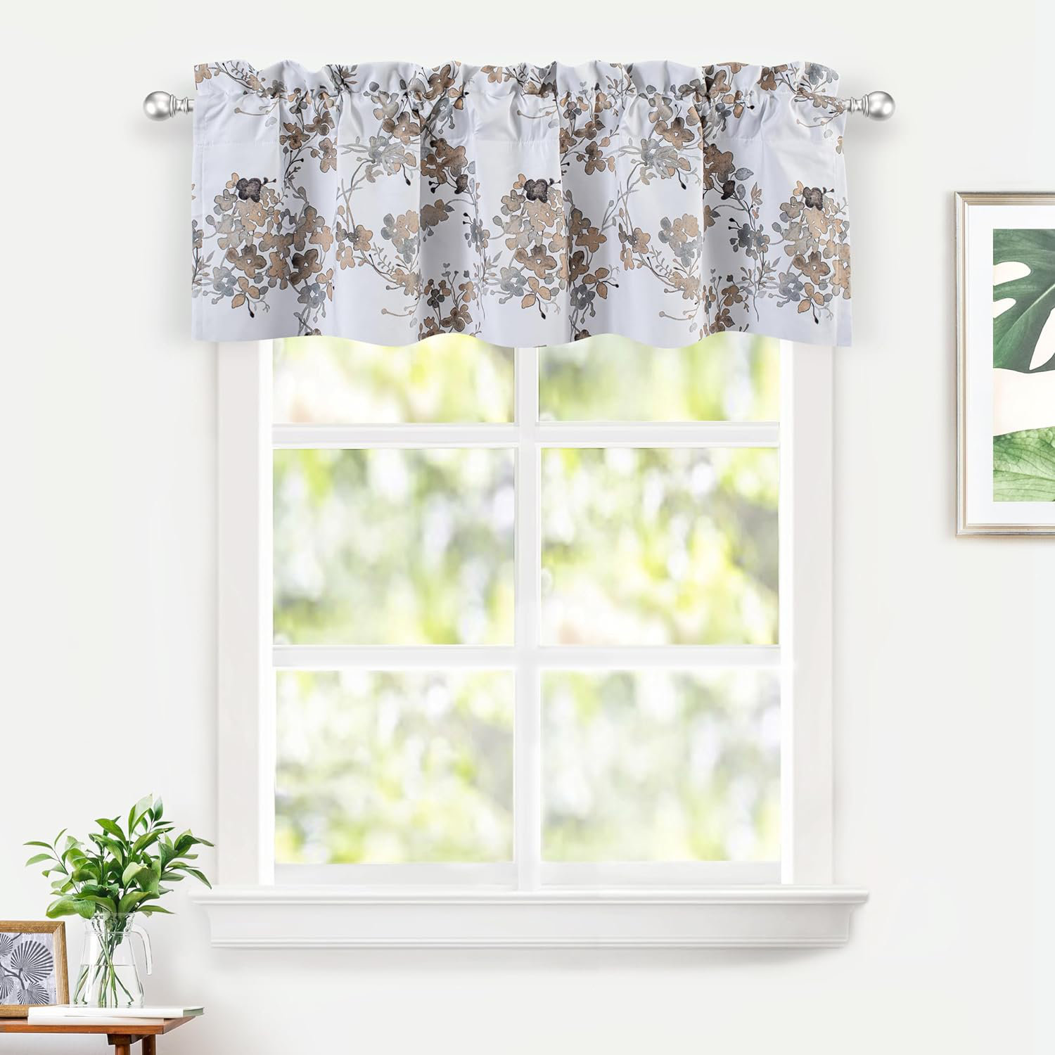 Lark Manor Floral Tailored 52'' W Window Valance in & Reviews | Wayfair