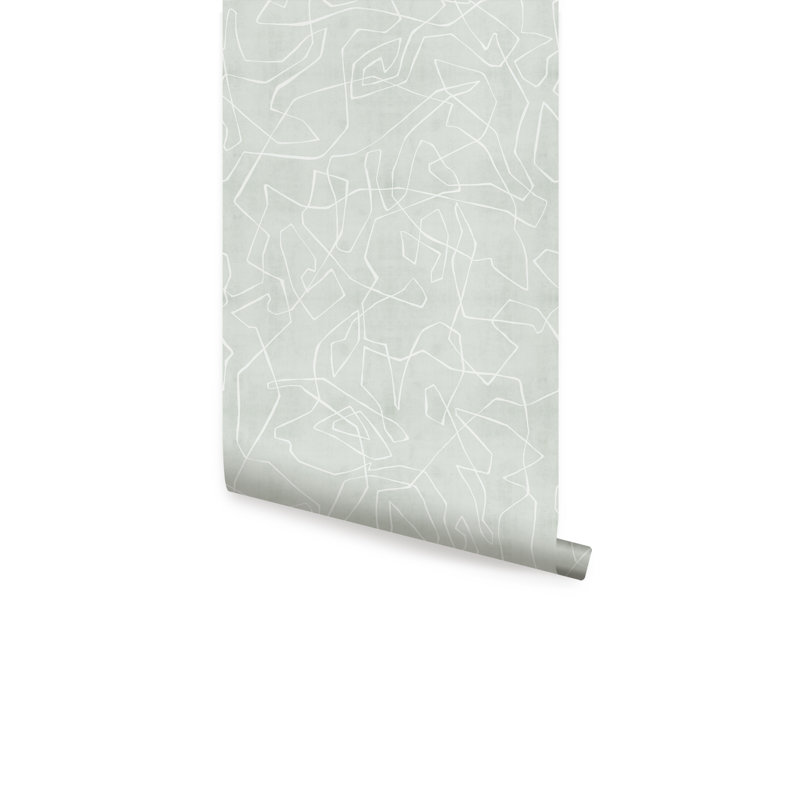 Christylee Peel & Stick Abstract Roll,  2' W x 18' H, Sage