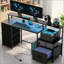 Bureau d'ordinateur avec classeur et tiroirs pour la maison et le bureau | Idée de cadeau-875983980