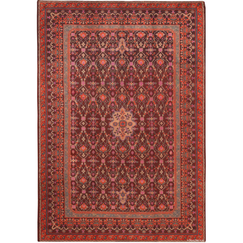Purple Vintage German Continental Rug