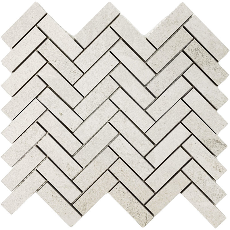 Burlington 1X3 Herringbone Porcelain Mosaic, Ivory