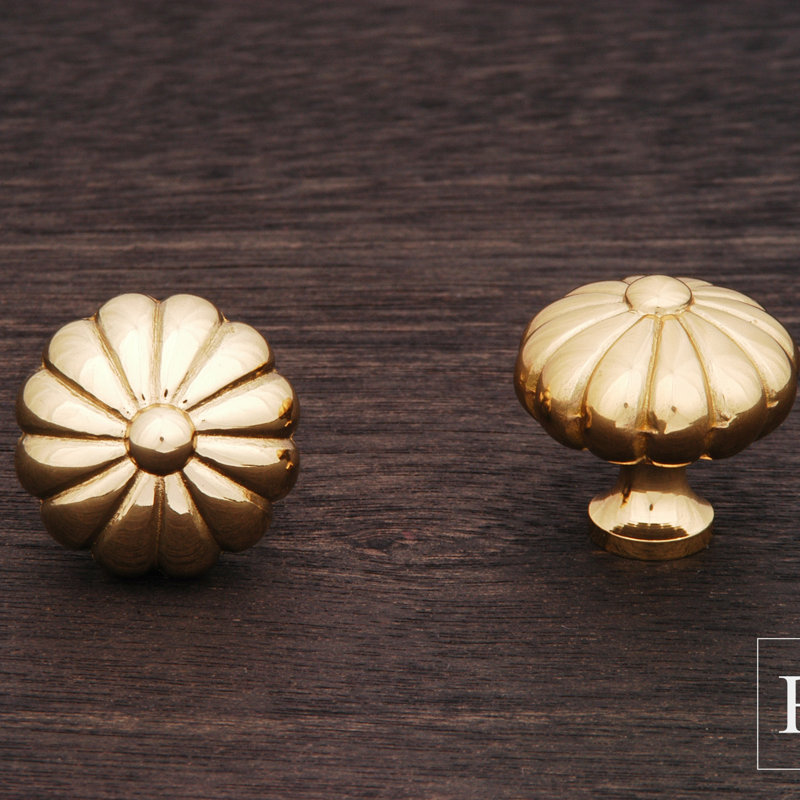 CK Series Knob, Polished Brass, Small