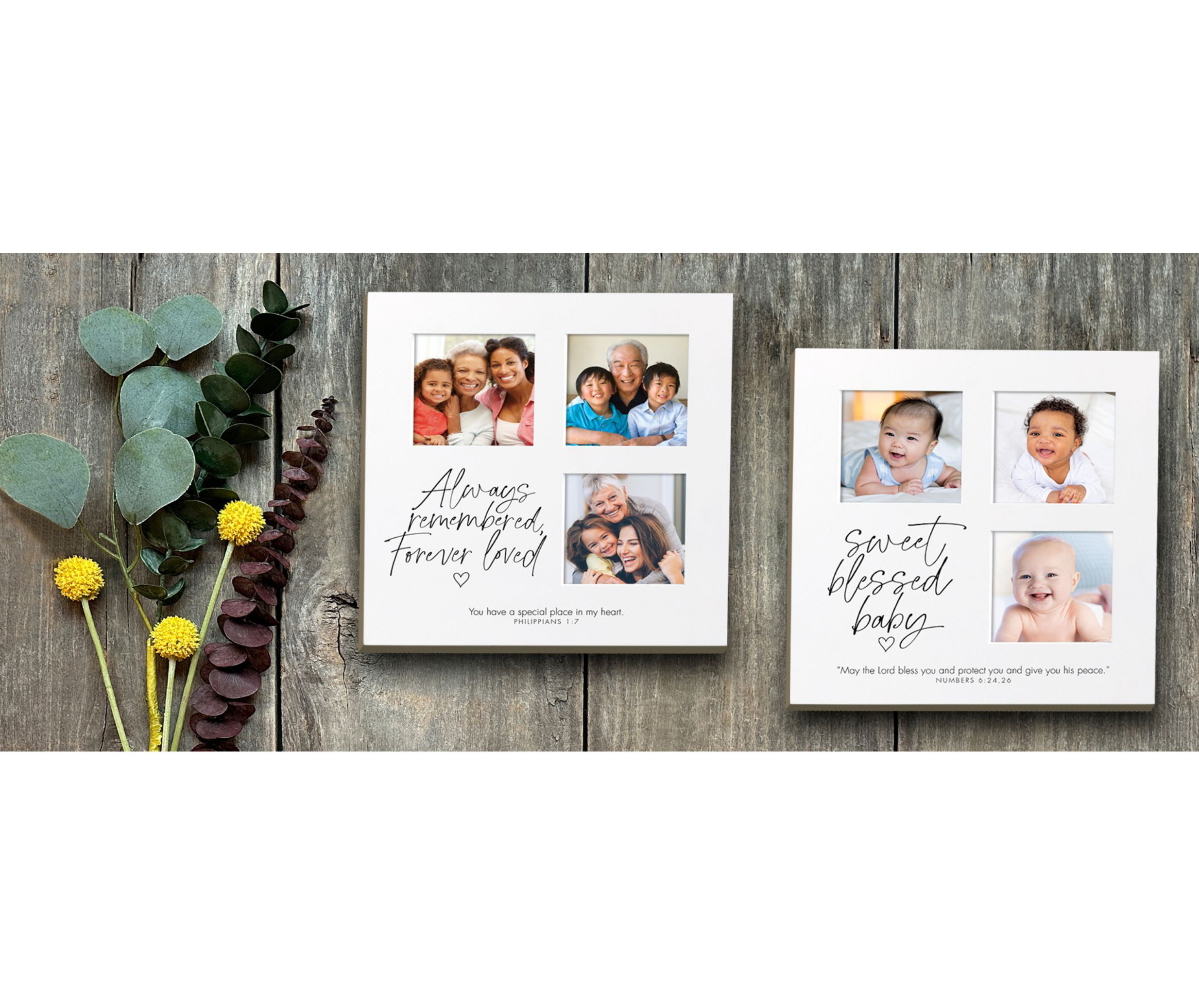 Ebern Designs Photo Frame Sweet Blessed Baby | Wayfair